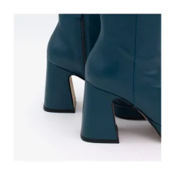 ANGEL ALARCON Olwen - Leather Booties With Block Heel And Platform<Vrouwen Heeled Shoes