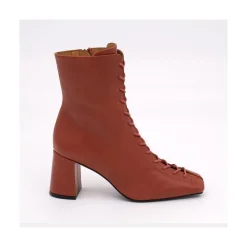 ANGEL ALARCON Pacuare - Ankle Boots With Laces And Zipper, Wide Heels<Vrouwen Heeled Shoes