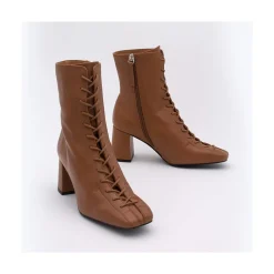 ANGEL ALARCON Pacuare - Ankle Boots With Laces And Zipper, Wide Heels<Vrouwen Heeled Shoes