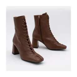 ANGEL ALARCON Pacuare - Ankle Boots With Laces And Zipper, Wide Heels<Vrouwen Heeled Shoes