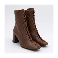 ANGEL ALARCON Pacuare - Ankle Boots With Laces And Zipper, Wide Heels<Vrouwen Heeled Shoes