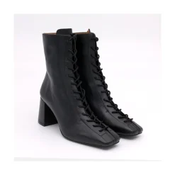 ANGEL ALARCON Pacuare - Ankle Boots With Laces And Zipper, Wide Heels<Vrouwen Boots And Booties