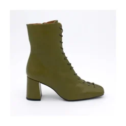 ANGEL ALARCON Pacuare - Ankle Boots With Laces And Zipper, Wide Heels<Vrouwen Heeled Shoes