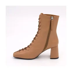ANGEL ALARCON Pacuare - Ankle Boots With Laces And Zipper, Wide Heels<Vrouwen Heeled Shoes