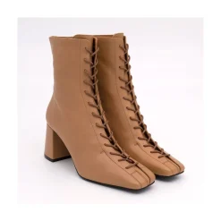 ANGEL ALARCON Pacuare - Ankle Boots With Laces And Zipper, Wide Heels<Vrouwen Heeled Shoes