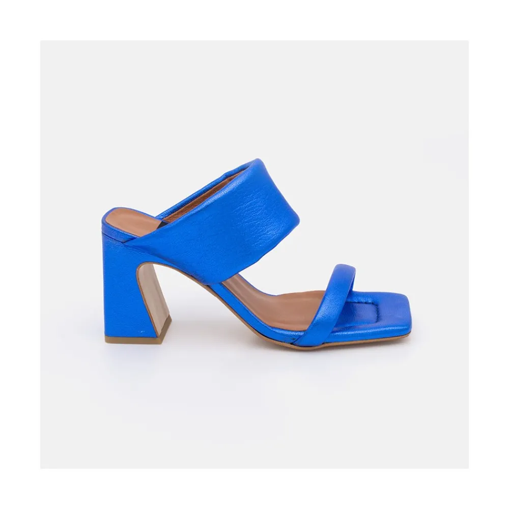 ANGEL ALARCON Parton - Metallized Leather Foamed Heeled Sandals<Vrouwen Last Units