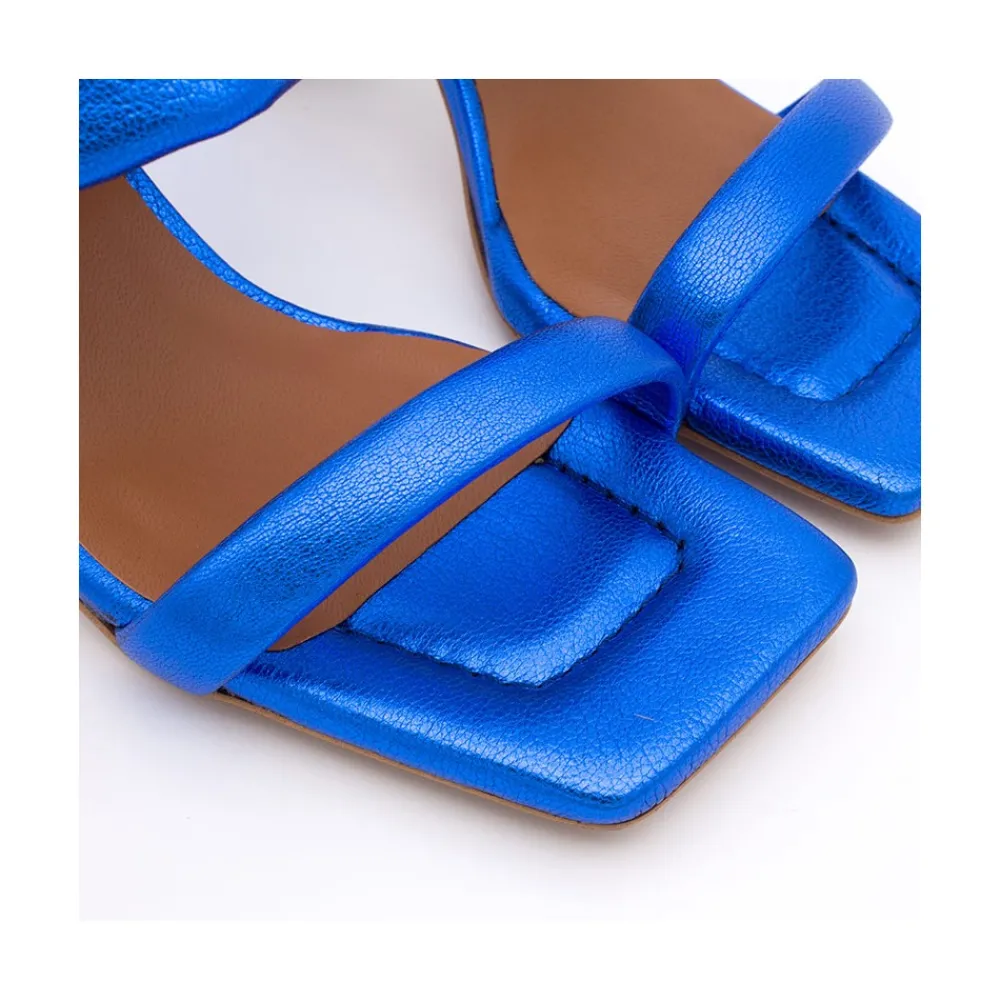 ANGEL ALARCON Parton - Metallized Leather Foamed Heeled Sandals<Vrouwen Last Units
