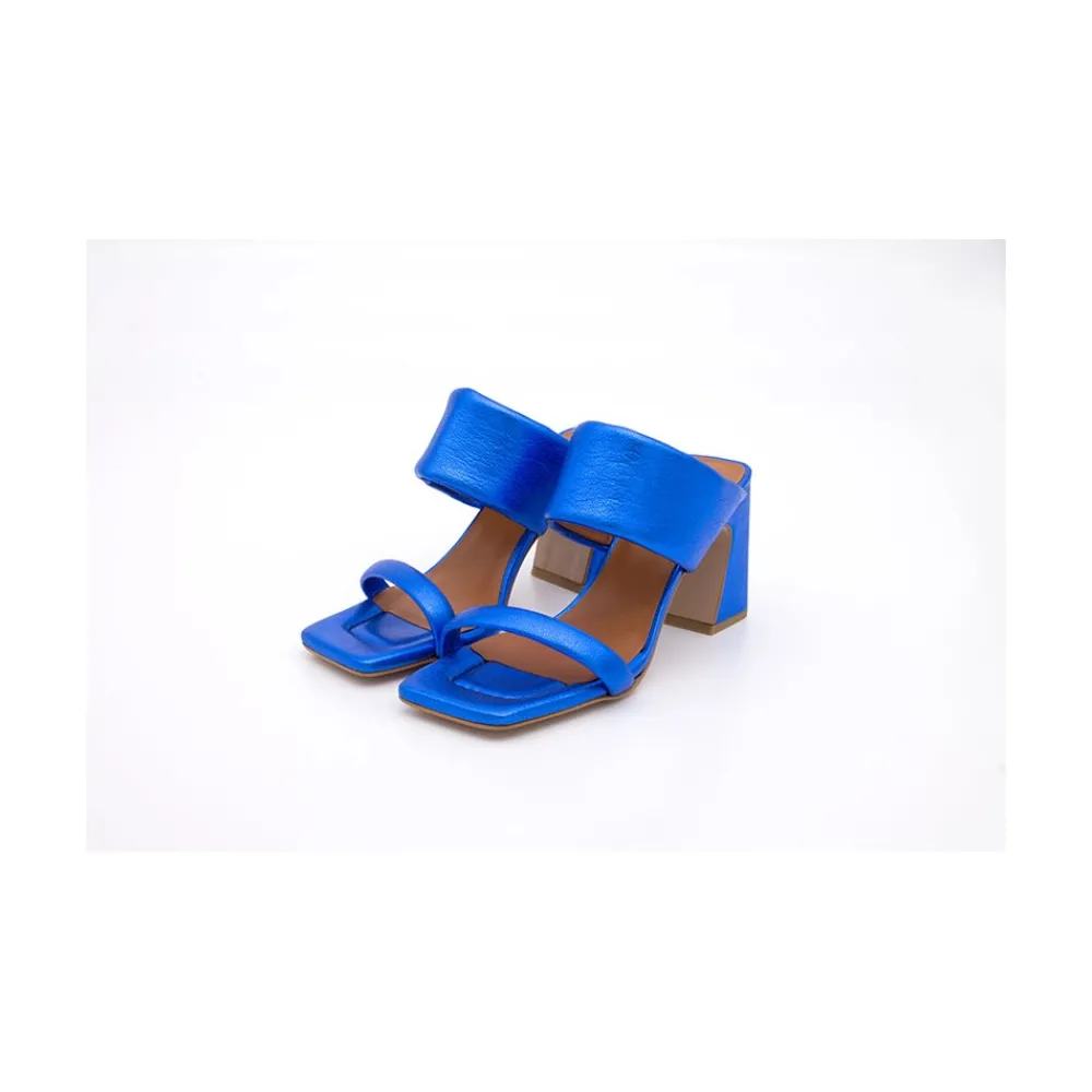 ANGEL ALARCON Parton - Metallized Leather Foamed Heeled Sandals<Vrouwen Last Units
