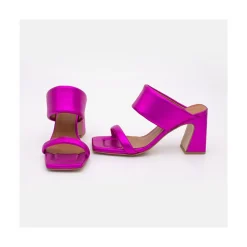 ANGEL ALARCON Parton - Metallized Leather Foamed Heeled Sandals<Vrouwen Last Units