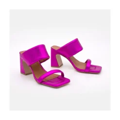 ANGEL ALARCON Parton - Metallized Leather Foamed Heeled Sandals<Vrouwen Last Units