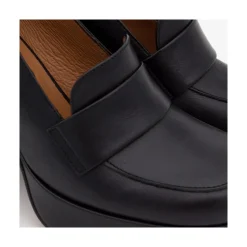 ANGEL ALARCON Petra - Women S Leather Moccasins With Block High Heel And Platform<Vrouwen Heeled Shoes