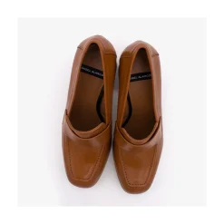 ANGEL ALARCON Pinay - Leather Women S Moccasin With Block Heel And Platform<Vrouwen Heeled Shoes