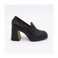 ANGEL ALARCON Pinay - Leather Women S Moccasin With Block Heel And Platform<Vrouwen Heeled Shoes
