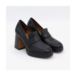 ANGEL ALARCON Pinay - Leather Women S Moccasin With Block Heel And Platform<Vrouwen Heeled Shoes