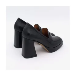 ANGEL ALARCON Pinay - Leather Women S Moccasin With Block Heel And Platform<Vrouwen Heeled Shoes