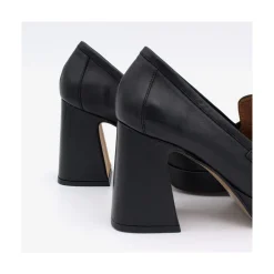 ANGEL ALARCON Pinay - Leather Women S Moccasin With Block Heel And Platform<Vrouwen Heeled Shoes