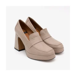 ANGEL ALARCON Pinay - Leather Women S Moccasin With Block Heel And Platform<Vrouwen Heeled Shoes
