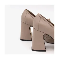 ANGEL ALARCON Pinay - Leather Women S Moccasin With Block Heel And Platform<Vrouwen Heeled Shoes