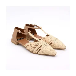 ANGEL ALARCON Pulp - Raffia T-Strap Flat Sandal<Vrouwen Last Units