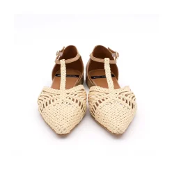 ANGEL ALARCON Pulp - Raffia T-Strap Flat Sandal<Vrouwen Last Units