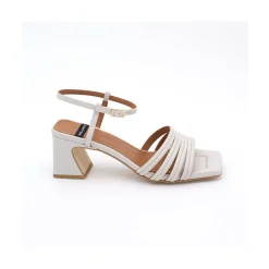 ANGEL ALARCON Roberts - Leather Strap Sandals With Medium Heel<Vrouwen Last Units