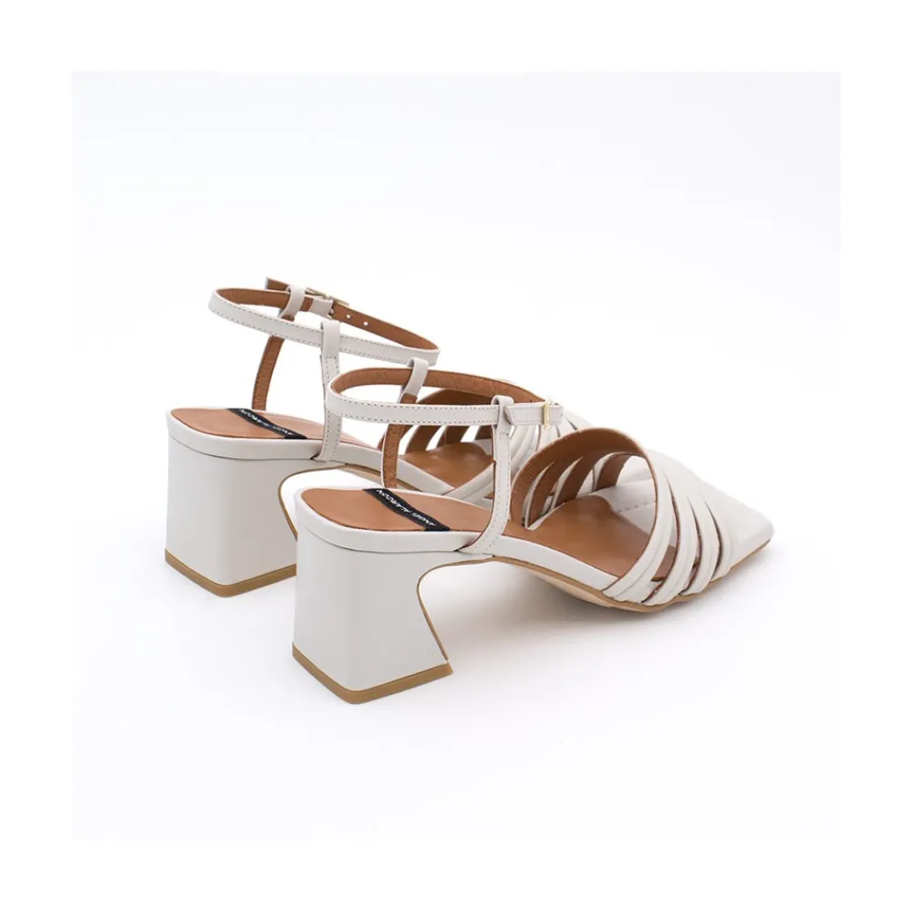 ANGEL ALARCON Roberts - Leather Strap Sandals With Medium Heel<Vrouwen Last Units