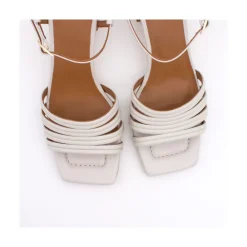 ANGEL ALARCON Roberts - Leather Strap Sandals With Medium Heel<Vrouwen Last Units