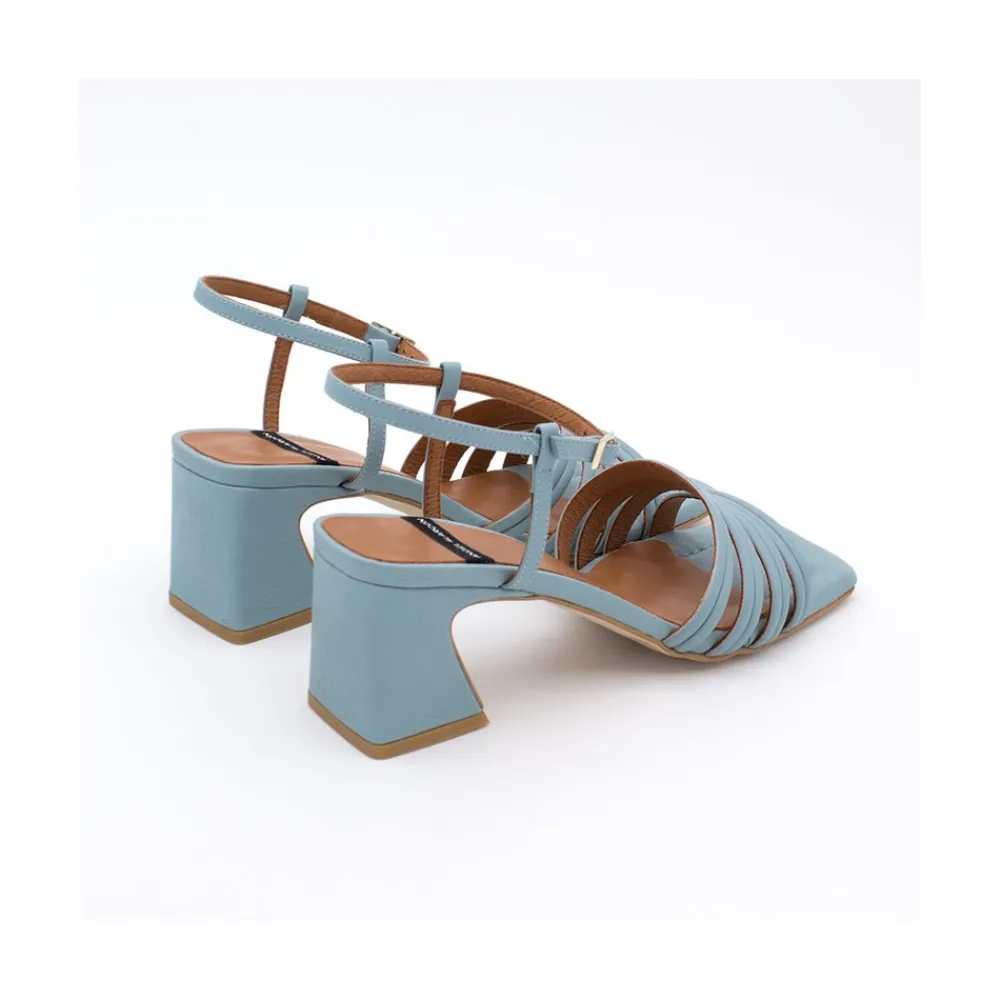 ANGEL ALARCON Roberts - Leather Strap Sandals With Medium Heel<Vrouwen Last Units