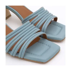 ANGEL ALARCON Roberts - Leather Strap Sandals With Medium Heel<Vrouwen Last Units
