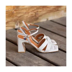 ANGEL ALARCON Robyn - Leather Strap Sandals With High Heels<Vrouwen Sandals