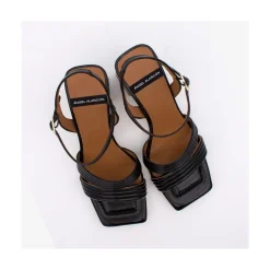 ANGEL ALARCON Robyn - Shiny Leather Strap Sandals With High Heels<Vrouwen Last Units