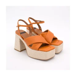 ANGEL ALARCON Sangalo - Padded Sandal With Block Heel &Platform<Vrouwen Sandals