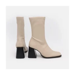 ANGEL ALARCON Savegre - Elastic Sock-Type Ankle Booties With High Geometric Heels<Vrouwen Boots And Booties