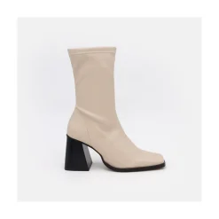 ANGEL ALARCON Savegre - Elastic Sock-Type Ankle Booties With High Geometric Heels<Vrouwen Boots And Booties