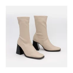 ANGEL ALARCON Savegre - Elastic Sock-Type Ankle Booties With High Geometric Heels<Vrouwen Boots And Booties