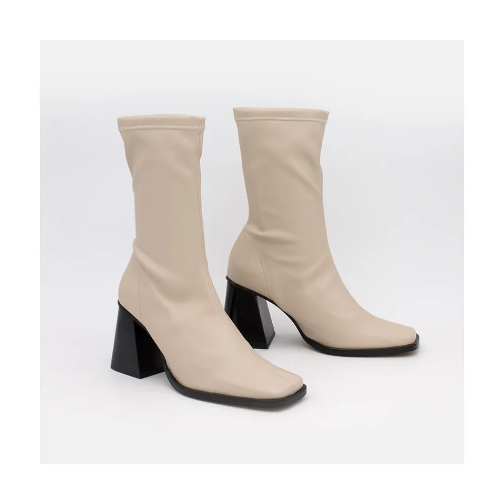 ANGEL ALARCON Savegre - Elastic Sock-Type Ankle Booties With High Geometric Heels<Vrouwen Boots And Booties
