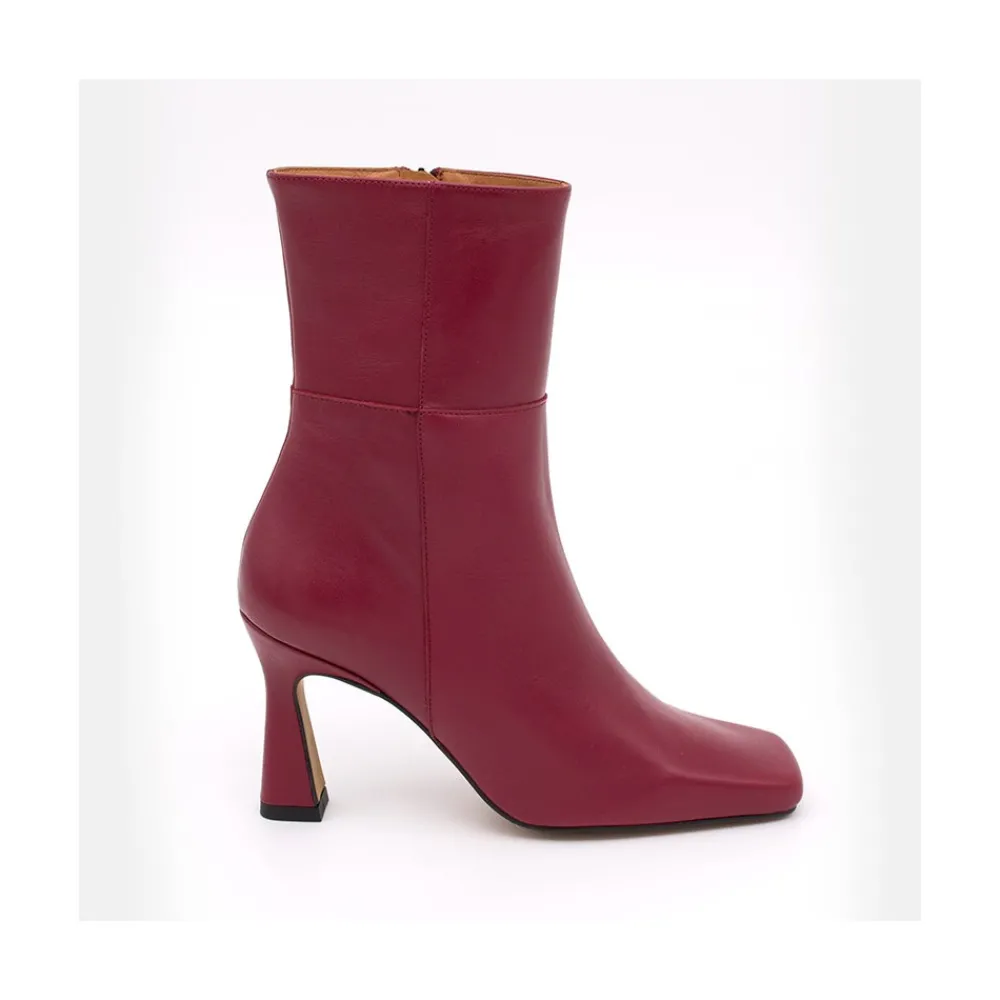 ANGEL ALARCON Selena - Leather Ankle Boots With Zipper<Vrouwen Heeled Shoes
