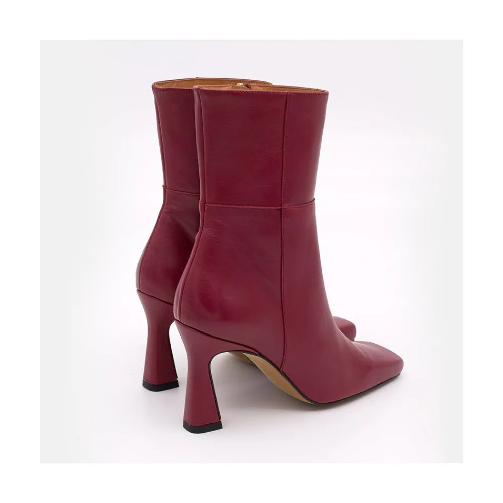 ANGEL ALARCON Selena - Leather Ankle Boots With Zipper<Vrouwen Heeled Shoes