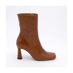 ANGEL ALARCON Selena - Shiny Leather Ankle Boots With Zipper<Vrouwen Heeled Shoes