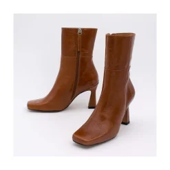 ANGEL ALARCON Selena - Shiny Leather Ankle Boots With Zipper<Vrouwen Heeled Shoes