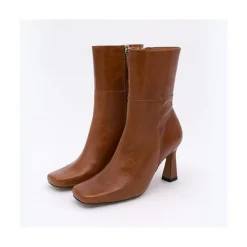 ANGEL ALARCON Selena - Shiny Leather Ankle Boots With Zipper<Vrouwen Heeled Shoes