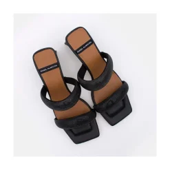 ANGEL ALARCON Sophie - Padded Sandal With Crystals And Triangular Heel<Vrouwen Metallized Shoes