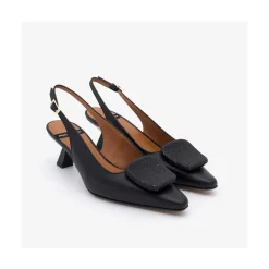 ANGEL ALARCON Tamar - Sling Back Pointed Toe Leather Pump With Ornament<Vrouwen Last Units