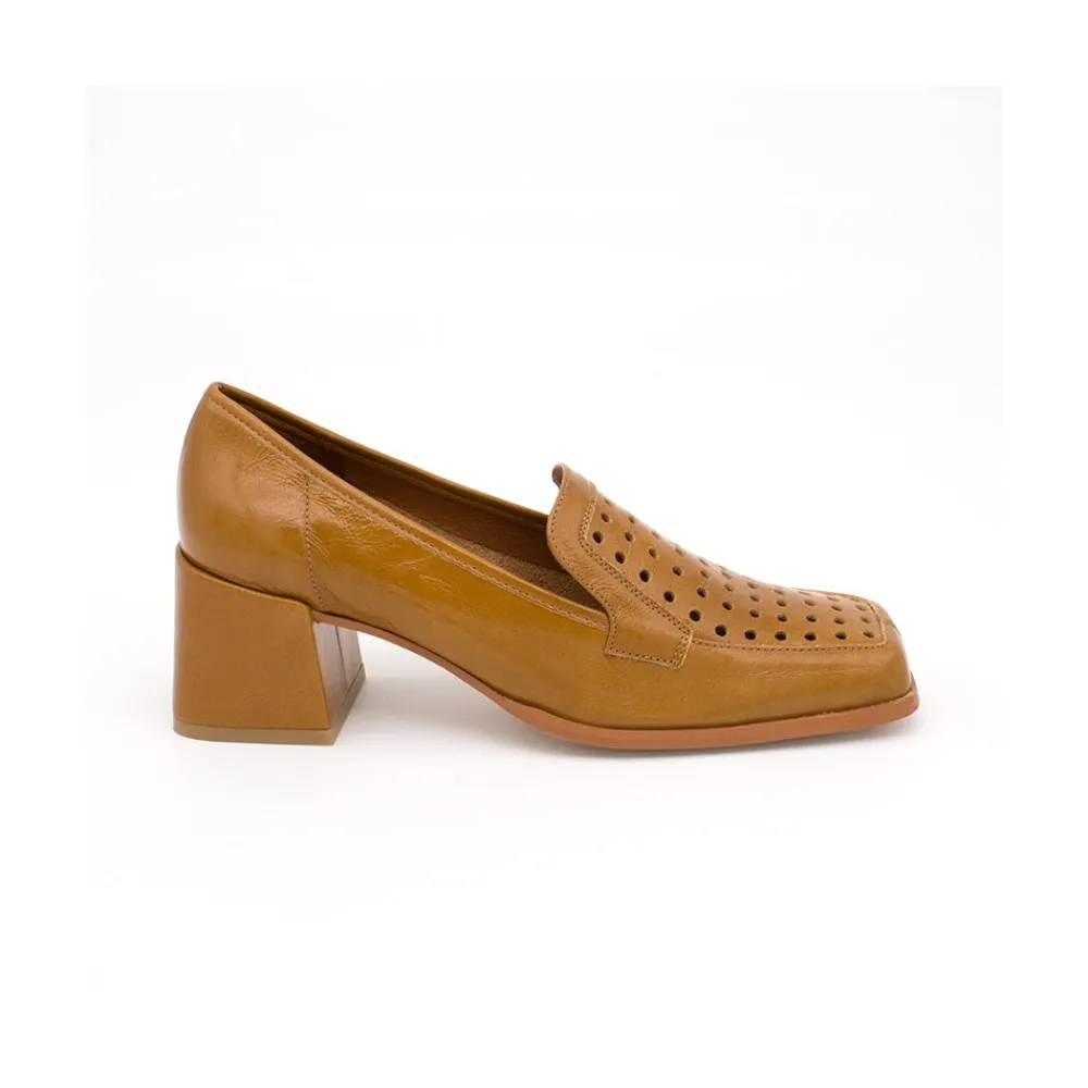 ANGEL ALARCON Tatum - Leather Heeled Summer Loafer<Vrouwen Last Units