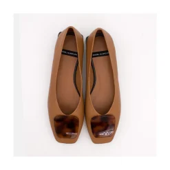 ANGEL ALARCON Telire - Leather Flats With Heel And Carey Embellishment<Vrouwen Last Units