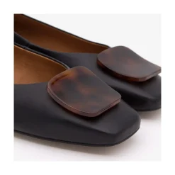 ANGEL ALARCON Telire - Leather Flats With Heel And Carey Embellishment<Vrouwen Last Units