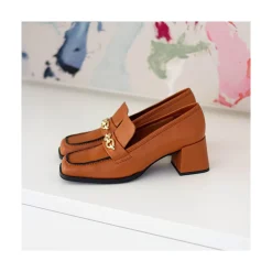 ANGEL ALARCON Terence - Woman Leather Heeled Mocassin<Vrouwen Moccasins
