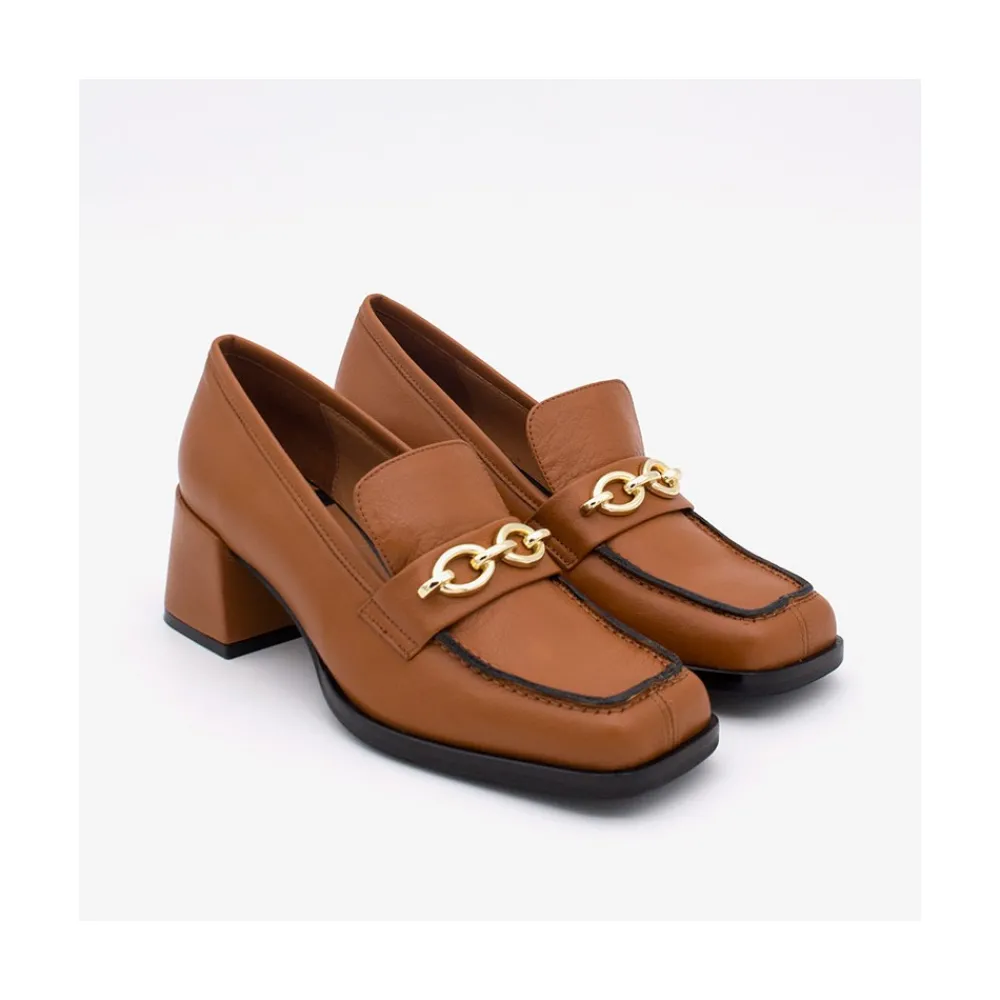 ANGEL ALARCON Terence - Woman Leather Heeled Mocassin<Vrouwen Moccasins
