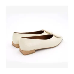 ANGEL ALARCON Thelma - Shinny Leather Flats With Raffia Ornament<Vrouwen Ballerinas