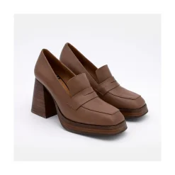 ANGEL ALARCON Tular - Women S Chunky Heels & Platforms Leather Moccasins<Vrouwen Heeled Shoes